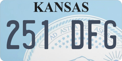 KS license plate 251DFG