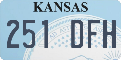 KS license plate 251DFH