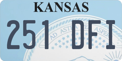 KS license plate 251DFI