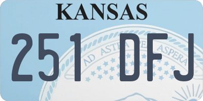 KS license plate 251DFJ