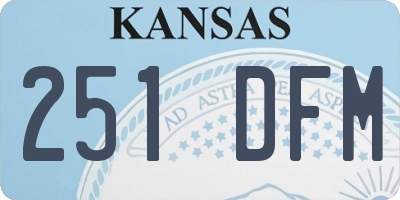 KS license plate 251DFM