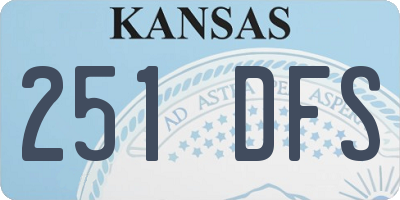 KS license plate 251DFS