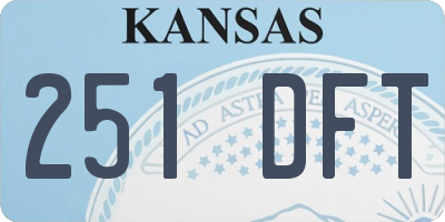 KS license plate 251DFT