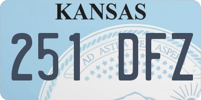 KS license plate 251DFZ