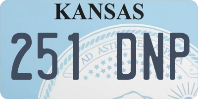 KS license plate 251DNP