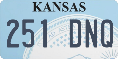 KS license plate 251DNQ