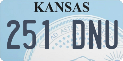 KS license plate 251DNU