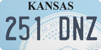 KS license plate 251DNZ