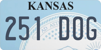 KS license plate 251DOG