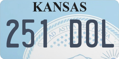 KS license plate 251DOL