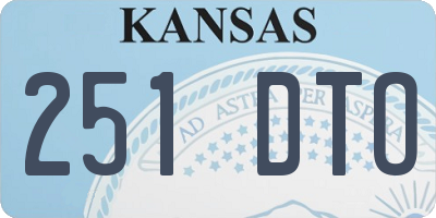 KS license plate 251DTO