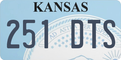 KS license plate 251DTS