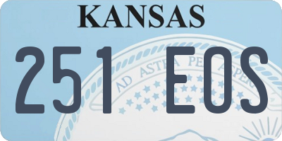 KS license plate 251EOS