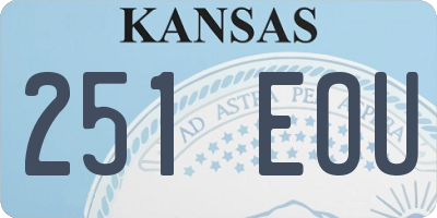 KS license plate 251EOU