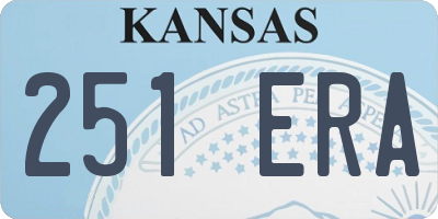 KS license plate 251ERA