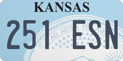 KS license plate 251ESN