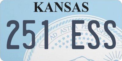 KS license plate 251ESS