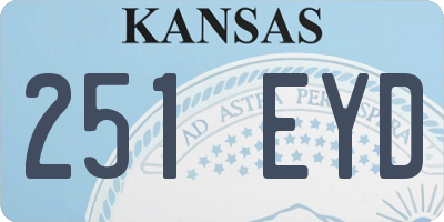 KS license plate 251EYD
