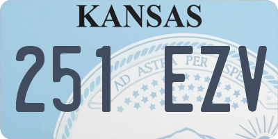 KS license plate 251EZV