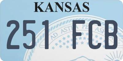 KS license plate 251FCB