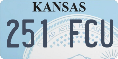 KS license plate 251FCU