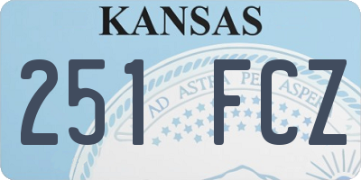 KS license plate 251FCZ