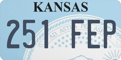KS license plate 251FEP