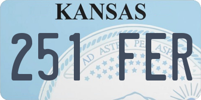 KS license plate 251FER