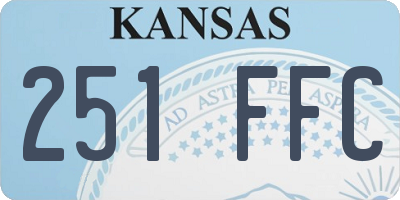 KS license plate 251FFC