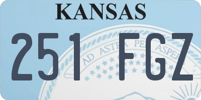 KS license plate 251FGZ