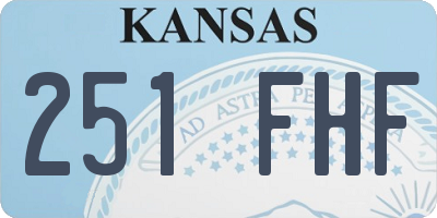 KS license plate 251FHF