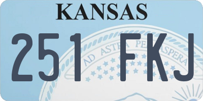 KS license plate 251FKJ