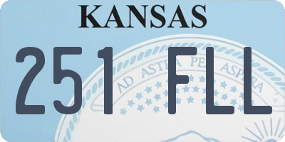 KS license plate 251FLL