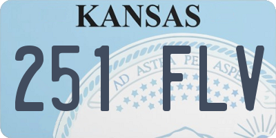 KS license plate 251FLV