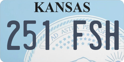 KS license plate 251FSH
