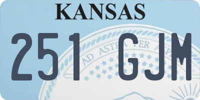 KS license plate 251GJM