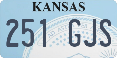 KS license plate 251GJS