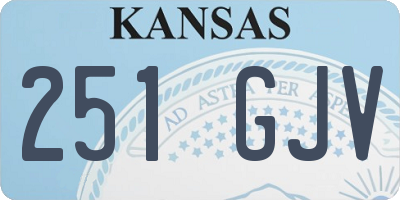 KS license plate 251GJV