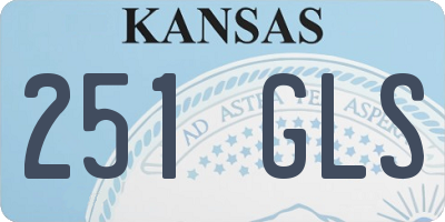 KS license plate 251GLS