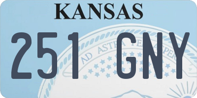 KS license plate 251GNY