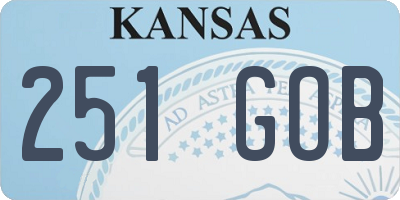 KS license plate 251GOB