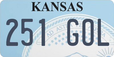 KS license plate 251GOL