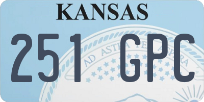 KS license plate 251GPC