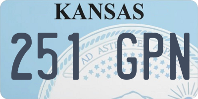 KS license plate 251GPN