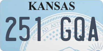 KS license plate 251GQA