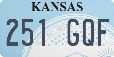 KS license plate 251GQF