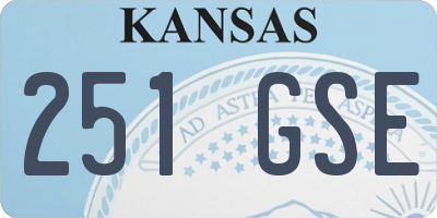 KS license plate 251GSE
