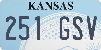KS license plate 251GSV