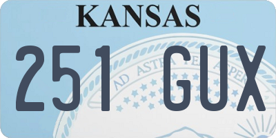 KS license plate 251GUX