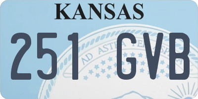 KS license plate 251GVB